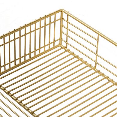 Stella & Eve Gold Finish Contemporary Decorative Tray Table Decor 2-piece Set