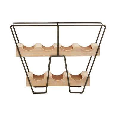 Stella & Eve Wood Industrial Wine Rack