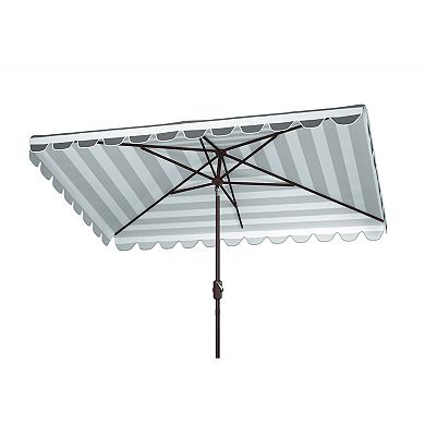 Safavieh Vienna Rectangular Scallop Crank Umbrella