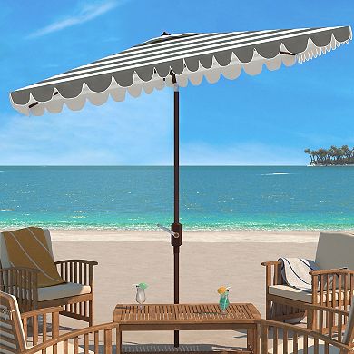 Safavieh Vienna Rectangular Scallop Crank Umbrella