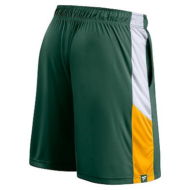 Men's Fanatics Branded Green Green Bay Packers Prep Colorblock Shorts