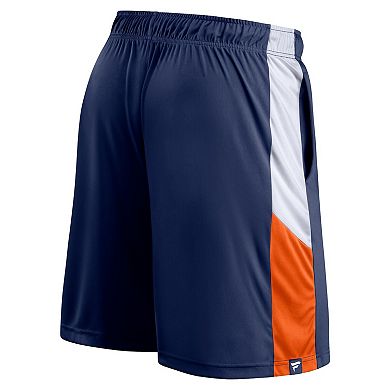 Men's Fanatics Branded Navy Denver Broncos Prep Colorblock Shorts