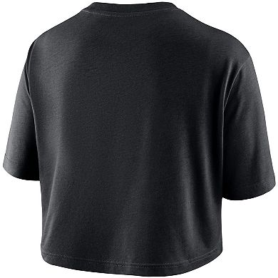 Women's Nike Black Georgia Bulldogs Cropped Performance T-Shirt