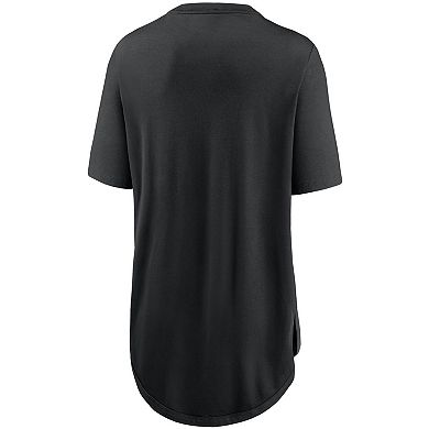 Women's Nike Black San Francisco Giants Mascot Outline Weekend Tri-Blend T-Shirt