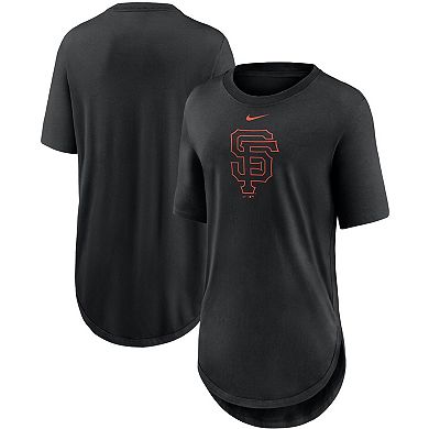 Women's Nike Black San Francisco Giants Mascot Outline Weekend Tri-Blend T-Shirt