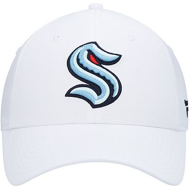 Men's Fanatics Branded White Seattle Kraken Core Primary Logo Flex Hat