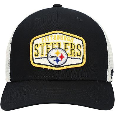 Men's '47 Black Pittsburgh Steelers Shumay MVP Snapback Hat