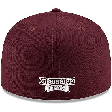Men's New Era Maroon Mississippi State Bulldogs Logo Basic 59FIFTY Fitted Hat