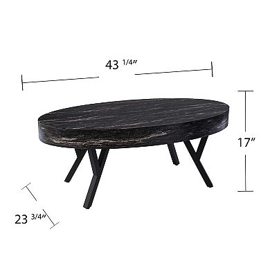 Southern Enterprises Torye Faux Marble Coffee Table