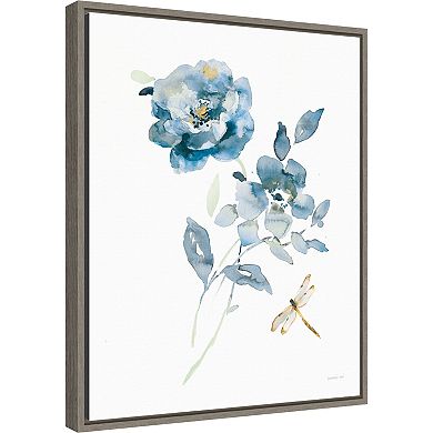 Amanti Art Floral Blues of Summer IV Framed Canvas Wall Art
