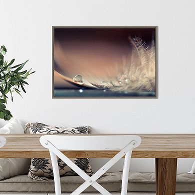 Amanti Art Stories Drops Feather Macro Canvas Wall Art