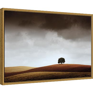 Amanti Art Distant Tree Horizon Framed Canvas Wall Art