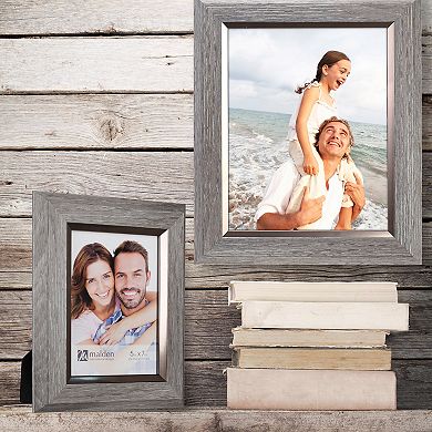 Malden 4-piece 5" x 7" Gray With Pewter Picture Frame Set