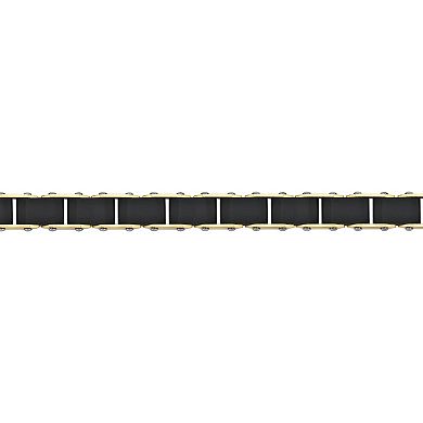 Men's LYNX Black & Gold Ion-Plated Stainless Steel Bracelet 
