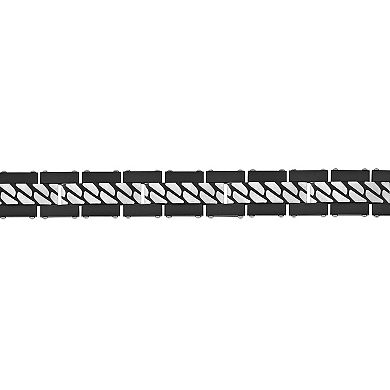Men's LYNX Black Ion-Plated Stainless Steel Bracelet 