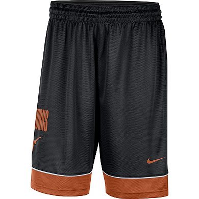 Men's Nike Black Texas Longhorns Fast Break Performance Shorts