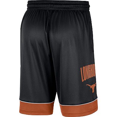 Men's Nike Black Texas Longhorns Fast Break Performance Shorts