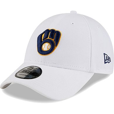 Men's New Era White Milwaukee Brewers League II 9FORTY Adjustable Hat