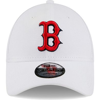 Men's New Era White Boston Red Sox League II 9FORTY Adjustable Hat