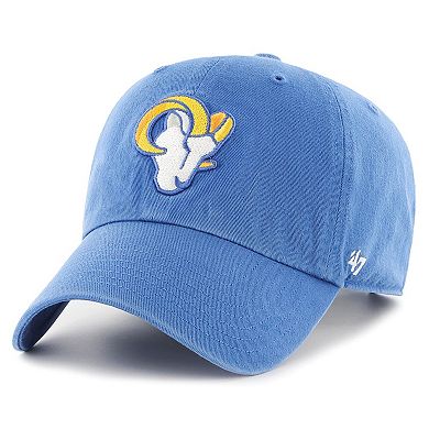 Men's '47 Royal Los Angeles Rams Clean Up Primary Logo Adjustable Hat