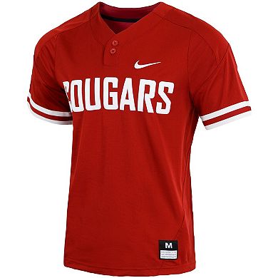 Men's Nike Crimson Washington State Cougars Replica Vapor Elite Two-Button Baseball Jersey