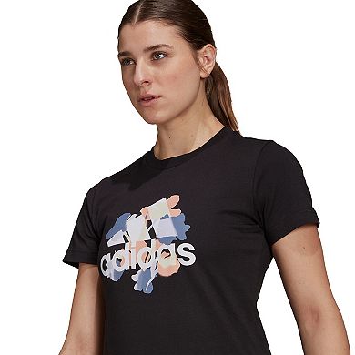Women's adidas Floral Badge of Sport Tee