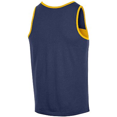 Men's Champion Navy Michigan Wolverines Colorblock Tank Top