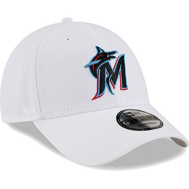 Men's New Era White Miami Marlins League II 9FORTY Adjustable Hat