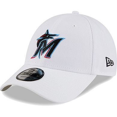 Men's New Era White Miami Marlins League II 9FORTY Adjustable Hat