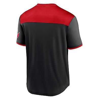 Men's Fanatics Branded Black D.C. United Line Up Striker V-Neck T-Shirt