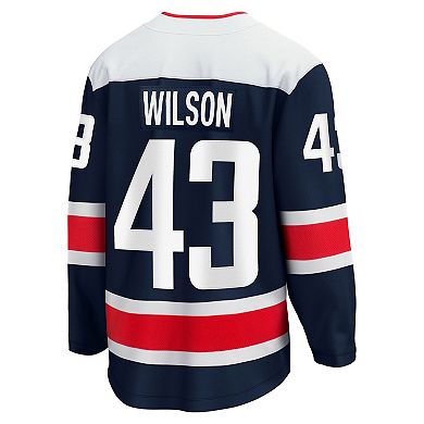 Men's Fanatics Branded Tom Wilson Navy Washington Capitals 2020/21 Alternate Premier Breakaway Player Jersey