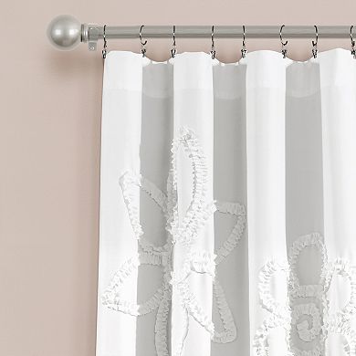 Lush Decor Lush Decor Ruffle Flower 2-pack Window Curtain Set