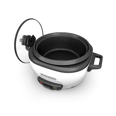 BLACK+DECKER™ 3-Cup Electric Rice Cooker with Keep-Warm Function