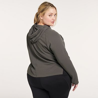 Plus Size FLX Side Slit Lightweight Hoodie 