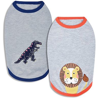 Blueberry Pet Zoo Fun Dog T Shirt 2-Pack