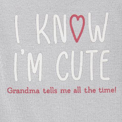 Baby Girl Carter's I Know I'm Cute Original Bodysuit