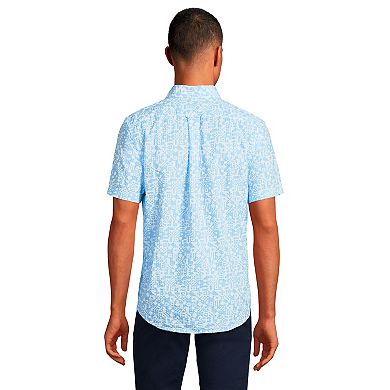 Tall Lands' End Traditional-Fit Button-Down Seersucker Shirt