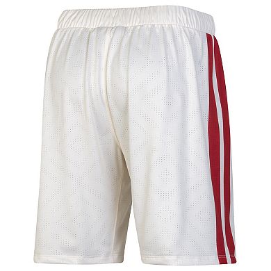 Men's Under Armour White Wisconsin Badgers Throwback College Replica Basketball Shorts