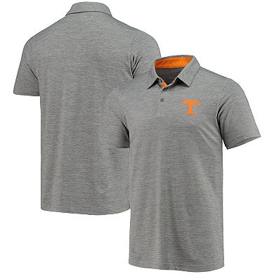 Men's Columbia Gray Tennessee Volunteers Tech Trail Space Dye Omni-Shade Polo