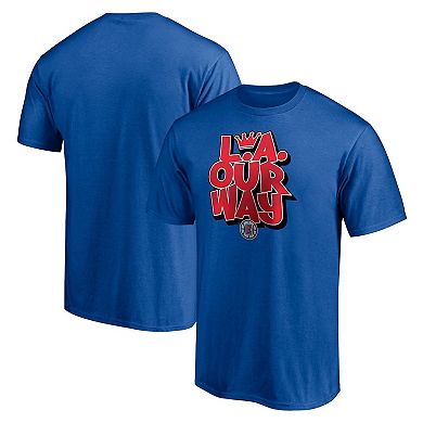Men's Fanatics Branded Royal LA Clippers Post Up Hometown Collection T-Shirt