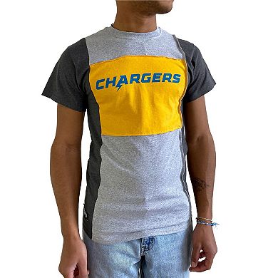 Men's Refried Apparel Heathered Gray Los Angeles Chargers Split T-Shirt
