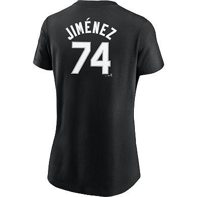 Women's Nike Eloy Jimenez Black Chicago White Sox Name & Number T-Shirt