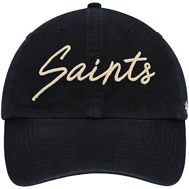 Women's '47 Black New Orleans Saints Vocal Clean Up Adjustable Hat