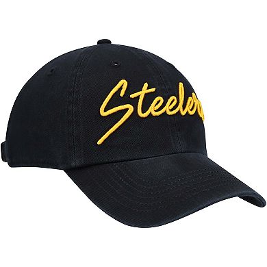 Women's '47 Black Pittsburgh Steelers Vocal Clean Up Adjustable Hat