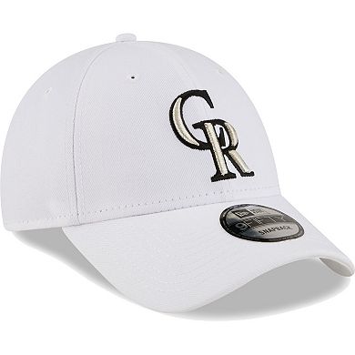 Men's New Era White Colorado Rockies League II 9FORTY Adjustable Hat