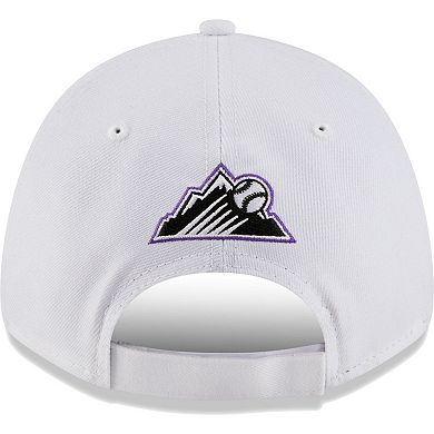 Men's New Era White Colorado Rockies League II 9FORTY Adjustable Hat