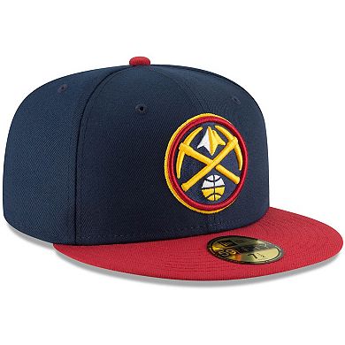 Men's New Era Navy/Red Denver Nuggets 2-Tone 59FIFTY Fitted Hat