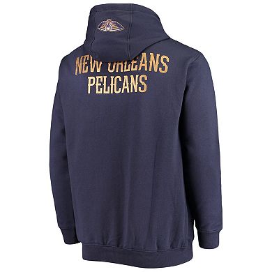 Men's Fanatics Branded Zion Williamson Navy New Orleans Pelicans Player Name & Number Full-Zip Hoodie Jacket