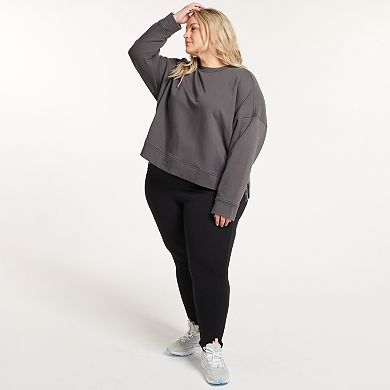 Plus Size FLX Embrace Side-Zip Crewneck Sweatshirt