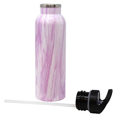 Wellness Double-Wall Stainless Steel 17-oz. Flip-Straw Water Bottle